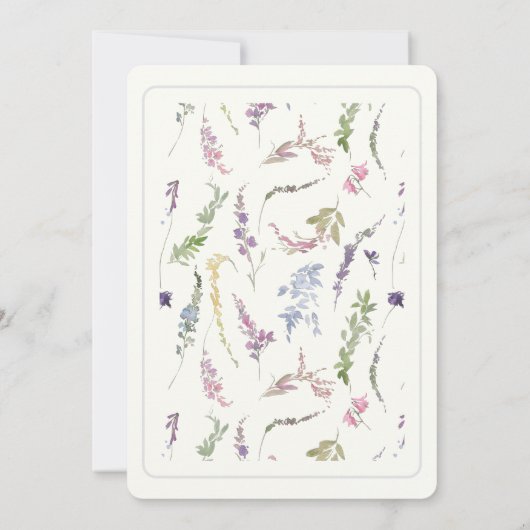 Waterverf Wildflower Crest Kaart (Achterkant)
