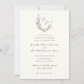 Waterverf Wildflower Crest Kaart (Voorkant)