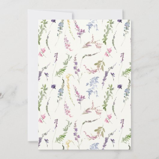 Waterverf Wildflower Crest Kaart (Achterkant)