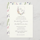 Waterverf Wildflower Crest Kaart (Voorkant / Achterkant)