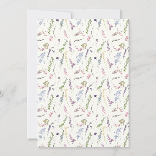 Waterverf Wildflower Crest Kaart (Achterkant)