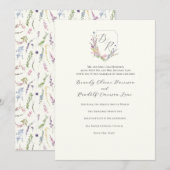 Waterverf Wildflower Crest Kaart (Voorkant / Achterkant)