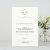 Waterverf Wildflower Crest Menu (Staand voorkant)