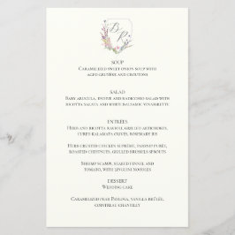 Waterverf Wildflower Crest Menu