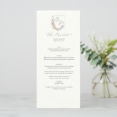 Waterverf Wildflower Crest Menu (Staand voorkant)