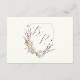 Waterverf Wildflower Crest receptie Informatiekaartje