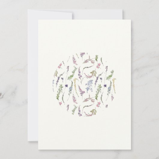 Waterverf Wildflower Crest Save The Date (Achterkant)