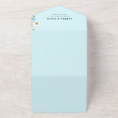 Waterverf Wildflower Daisy All-in-One Weddenschap All In One Uitnodiging (Buitenkant)