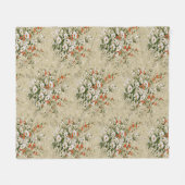 Waterverf Wildflower Daisy Bouquet Beige Fleece Deken (Voorkant (Horizontaal))