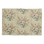 Waterverf Wildflower Daisy Bouquet Beige Kussensloop (Achterkant)