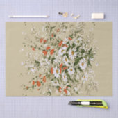  Waterverf Wildflower Daisy Bouquet Beige Tissuepapier (Craft)
