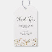 Waterverf Wildflower dank u Cadeaulabel (Voorkant)