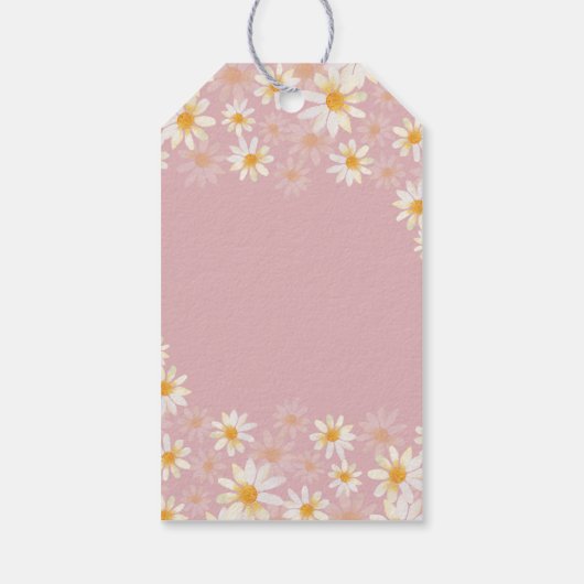 Waterverf Wildflower Dank u Label Cadeaulabel (Achterkant)