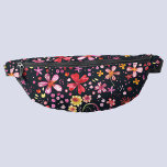 Waterverf Wildflower Dark Heuptasje<br><div class="desc">Het wilde,  moderne waterverf bloemmotief. Originele kunst van Nic Squirrell.</div>