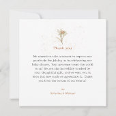 Waterverf Wildflower Edelweiss Bedankkaart (Achterkant)