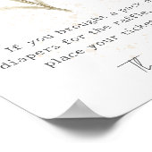 Waterverf Wildflower Edelweiss Luier Raffle Poster (Hoek)