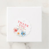 Waterverf Wildflower Elegant Boho Bedankt Bedankjes Labels (In situ)