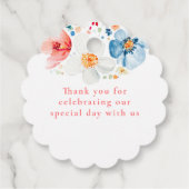 Waterverf Wildflower Elegant Boho Bedankt Bedankjes Labels (Achterkant)