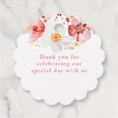 Waterverf Wildflower Elegant Boho Bedankt Bedankjes Labels (Achterkant)