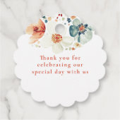 Waterverf Wildflower Elegant Boho Bedankt Bedankjes Labels (Achterkant)