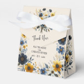 Waterverf Wildflower Elegant Wedding Dank u Bedankdoosjes (Voorkant Zijde)