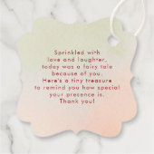 Waterverf Wildflower Elegant Wedding Dank u Bedankjes Labels (Achterkant)