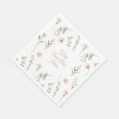 Waterverf Wildflower en groen all-gelegenheid Servet (Hoek)