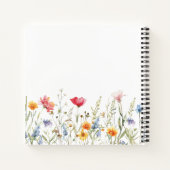 Waterverf Wildflower Field Gepersonaliseerd Notiti Notitieboek (Achterkant)