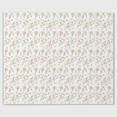 Waterverf Wildflower Floral Christmas Cadeaupapier (Vlak)
