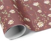 Waterverf Wildflower Floral Christmas Cadeaupapier (Rol Hoek)