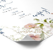 Waterverf Wildflower Floral Mimosa Bar Teken Poster (Hoek)