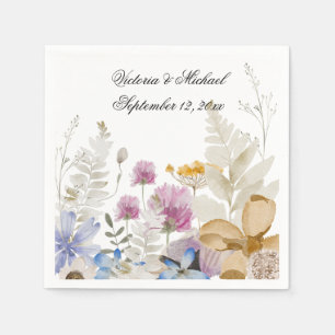 Waterverf Wildflower Floral Napkins Servet