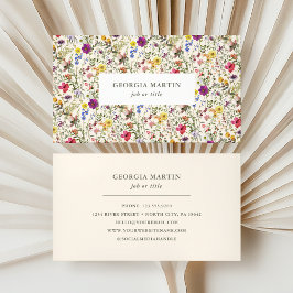 Waterverf Wildflower Floral Visitekaartje