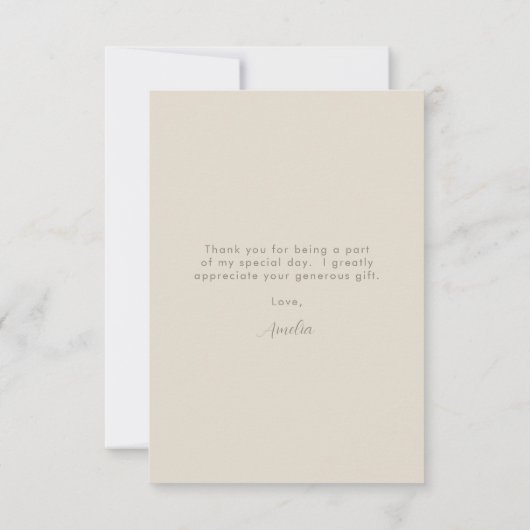 Waterverf Wildflower Floral Vrijgezellenfeest Bedankkaart (Achterkant)