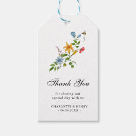 Waterverf Wildflower Floral Wedding Dank u Cadeaulabel