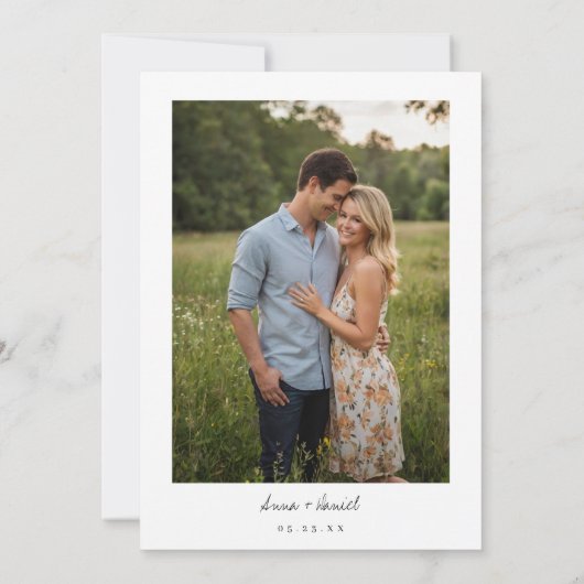 Waterverf Wildflower foto bruiloft uitnodiging (Achterkant)