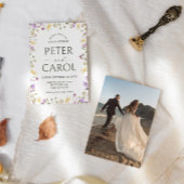 Waterverf Wildflower foto bruiloft uitnodiging