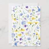 Waterverf Wildflower Foto De datum opslaan Aankondiging (Achterkant)