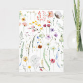 Waterverf Wildflower Foto Opslaan De Datum Kaart (Achterkant)