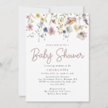 Waterverf Wildflower Garden Baby shower