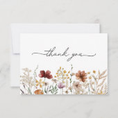 Waterverf  Wildflower Garden Floral Bedankkaart (Voorkant)