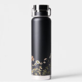 Waterverf Wildflower Garden Monogram Naam Waterfles (Achterkant)