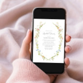  Waterverf Wildflower Garden Vrijgezellenfeest Kaart