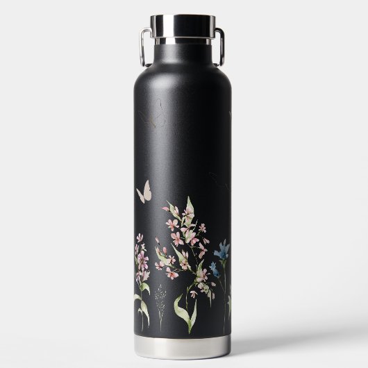 Waterverf Wildflower Garden Waterfles (Voorkant)