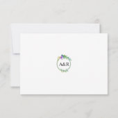 Waterverf Wildflower Garland lente bruiloft RSVP Kaartje (Achterkant)