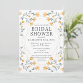 Waterverf Wildflower Geel Vrijgezellenfeest Kaart (Staand voorkant)