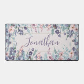 Waterverf Wildflower gepersonaliseerd Bureaumat (Voorkant)