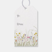 Waterverf Wildflower Gift Label Cadeaulabel (Voorkant)