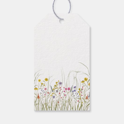 Waterverf Wildflower Gift Label Cadeaulabel (Achterkant)