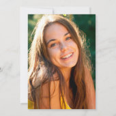 Waterverf WildFlower Graduation Party Invitation Kaart (Achterkant)